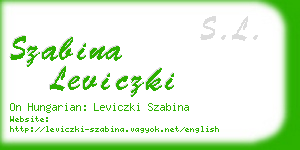 szabina leviczki business card